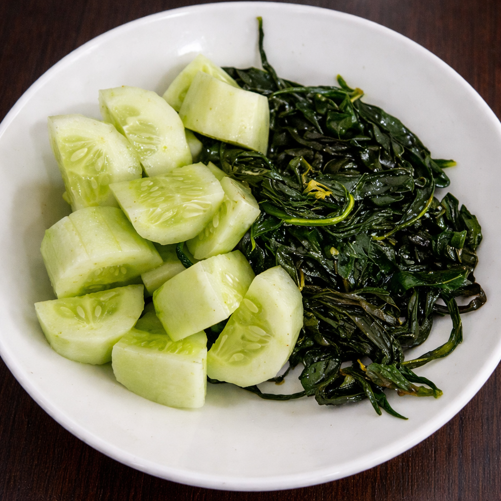 Lalap Daun Singkong/Timun